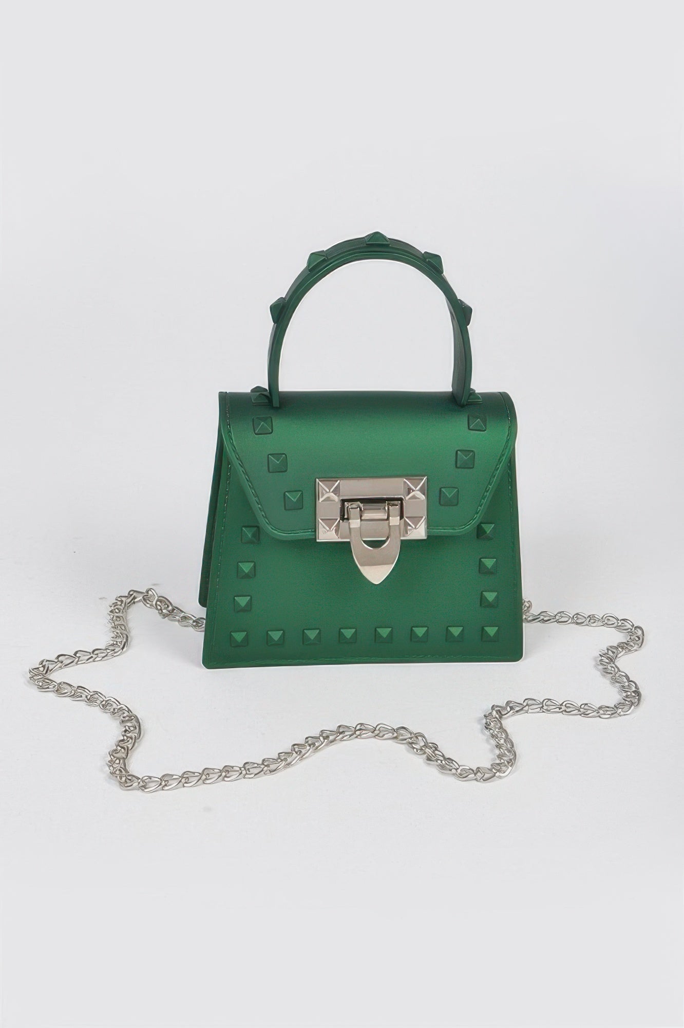 Mini Structured Studded Handle Bag Secondary image