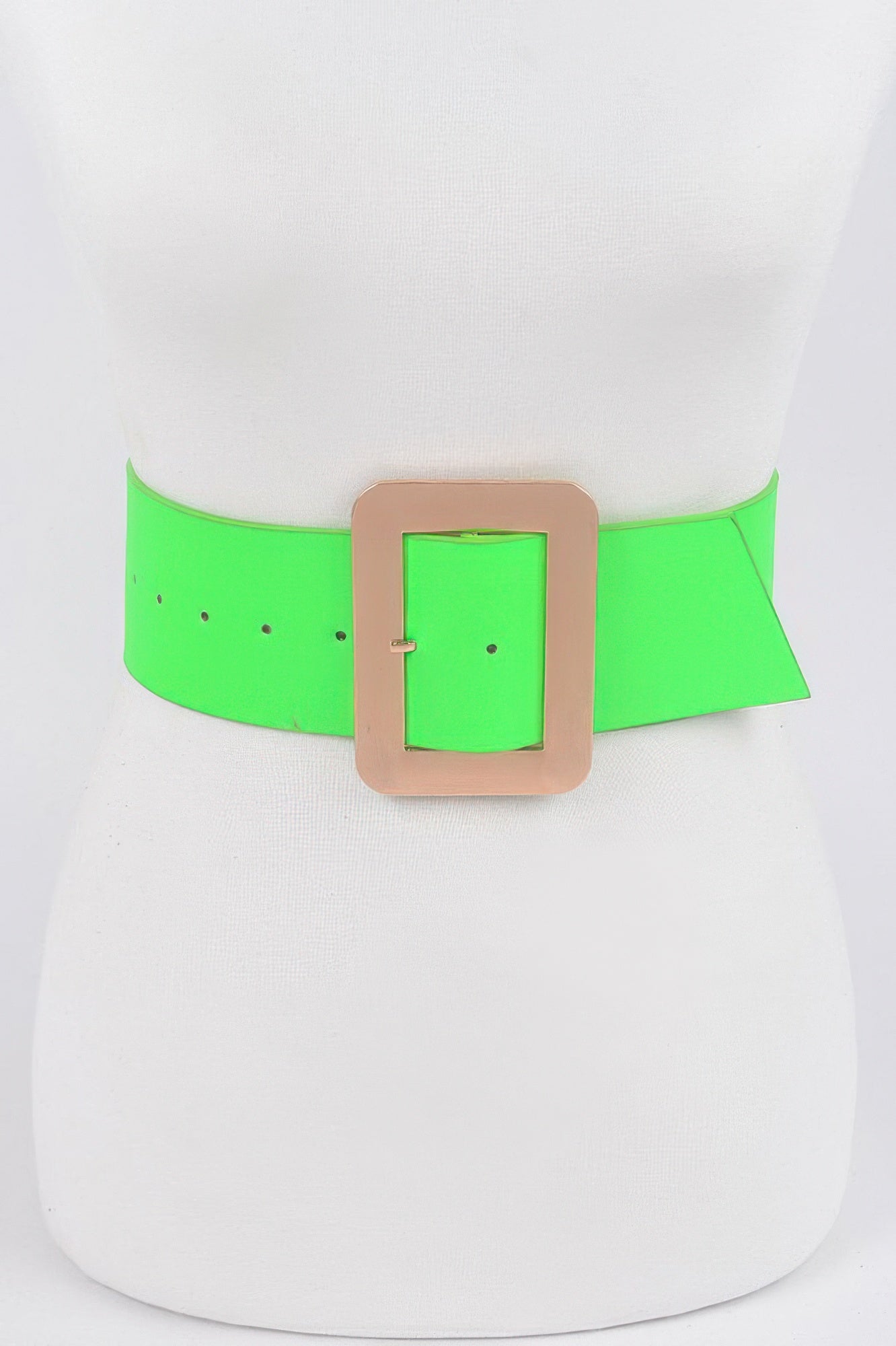 Neon Orange Waist Belt with Statement Buckle Secondary image