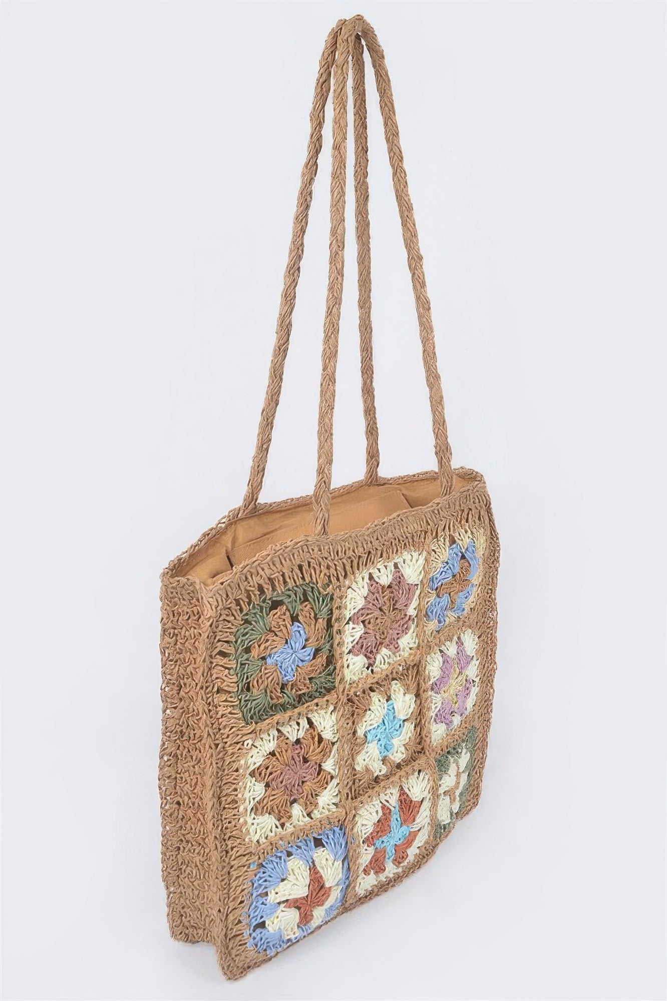 Textured Floral Square Tote Bag Secondary image