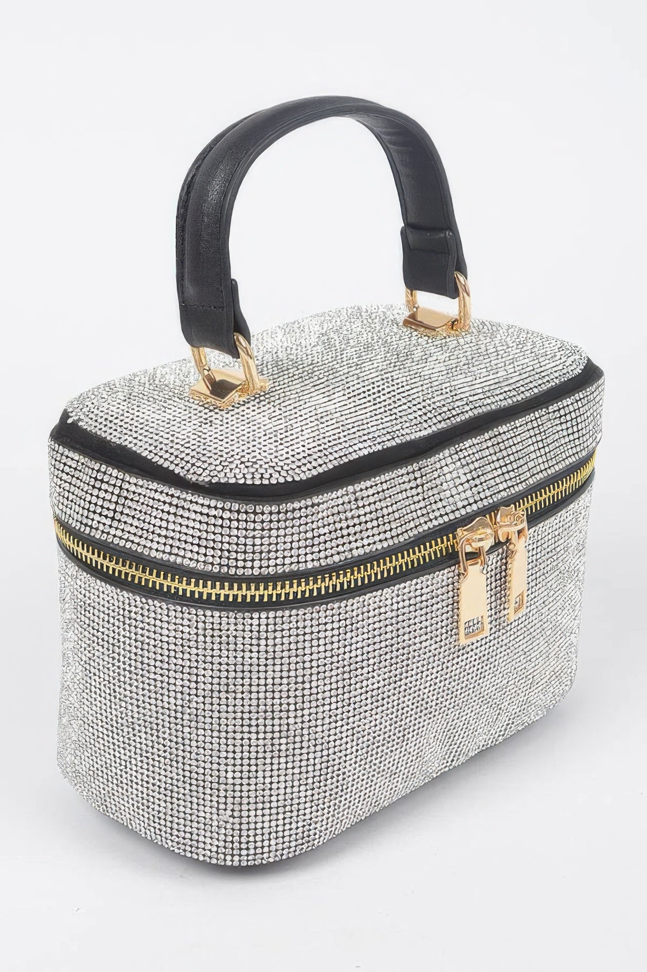 Black Clear Rhinestone Top-Handle Bag Secondary image