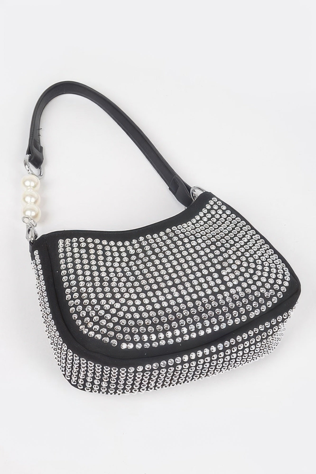 Black Hotfix Rhinestone Crossbody Bag Secondary image