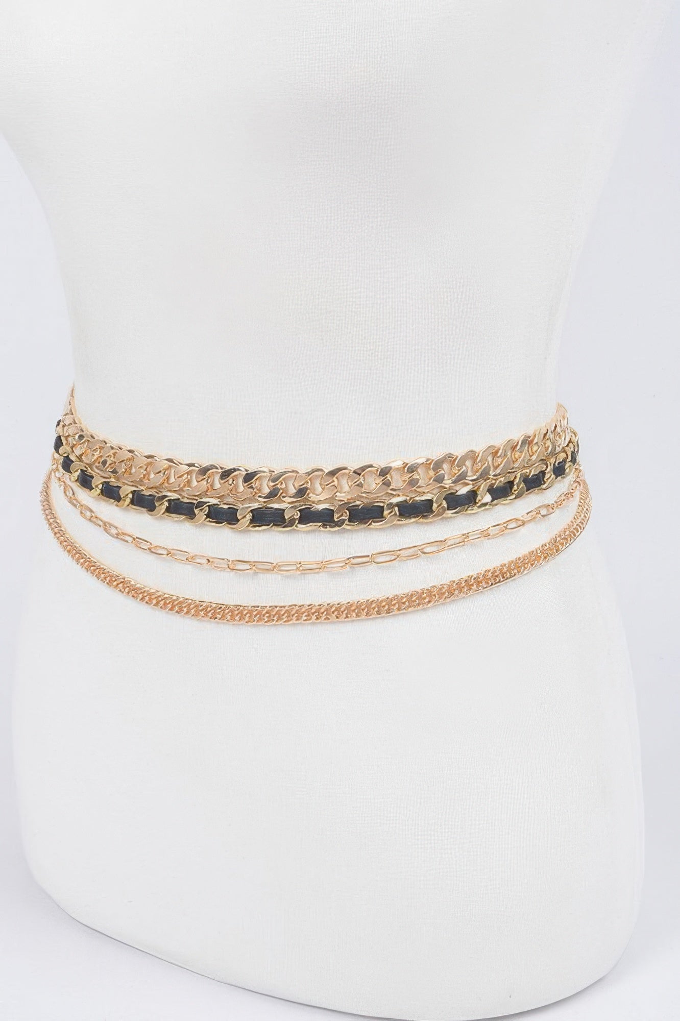Layered Metallic Chain Waist Belt Secondary image