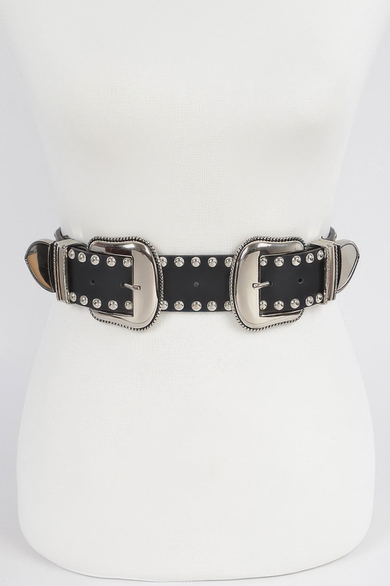 Studded Double-Buckle Waist Belt Secondary image