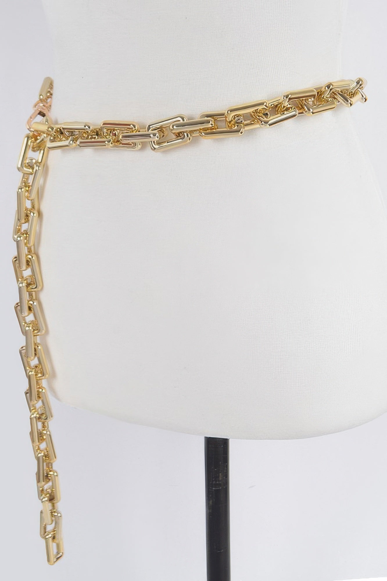 Gold Slim Link Chain Belt Secondary image