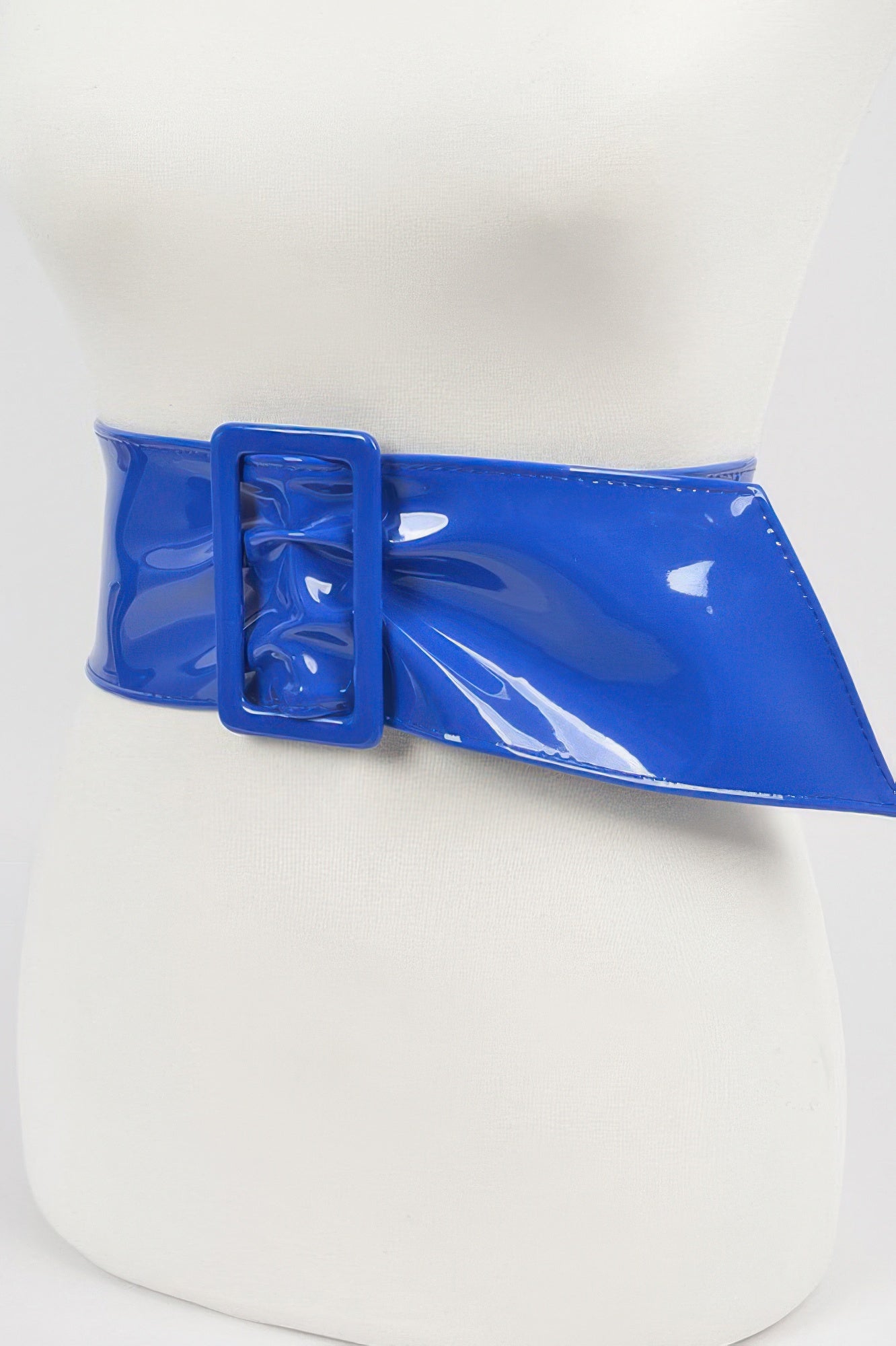 Glossy Polyurethane Belt with Rectangular Buckle Secondary image