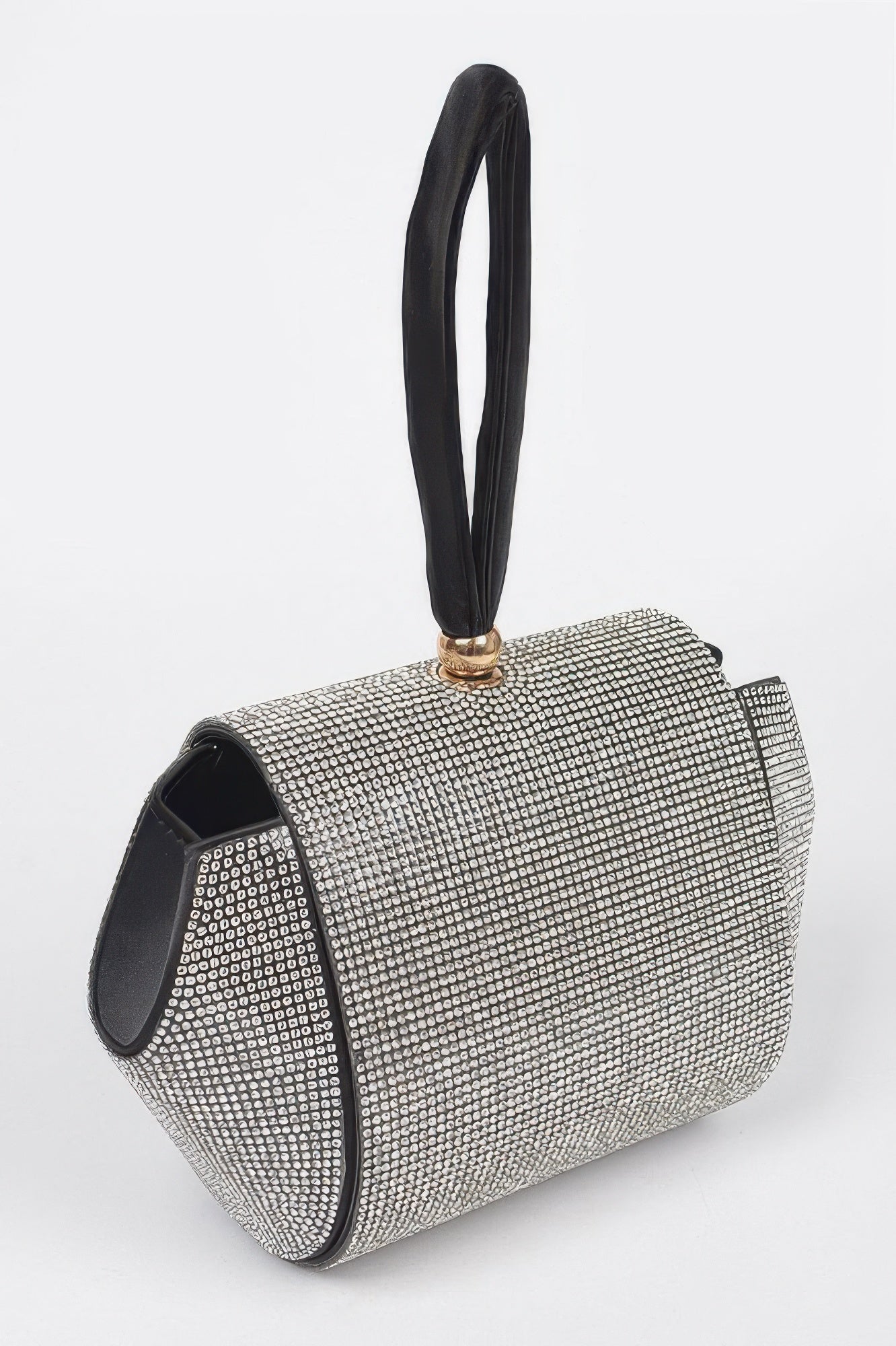 Rhinestone Flap Clutch with Wrist Band Secondary image