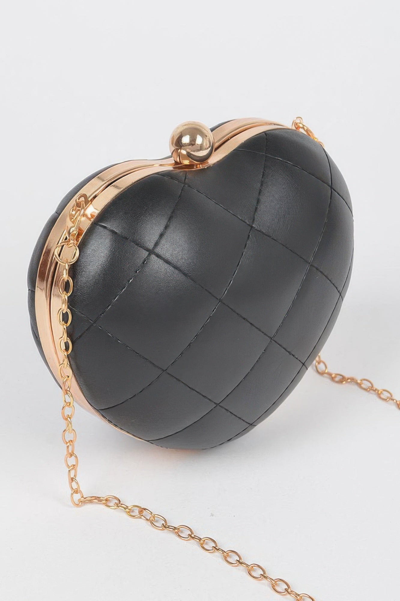 Quilted Heart Chain Crossbody Bag Secondary image