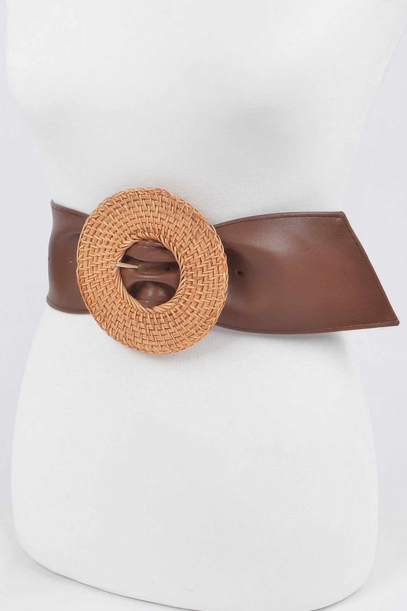 Plus Size Belt with Woven Round Buckle Secondary image
