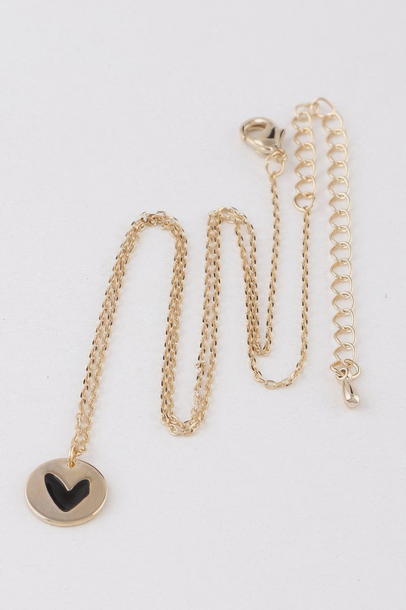 Gold Heart Charm Necklace With Sleek Chain Secondary image
