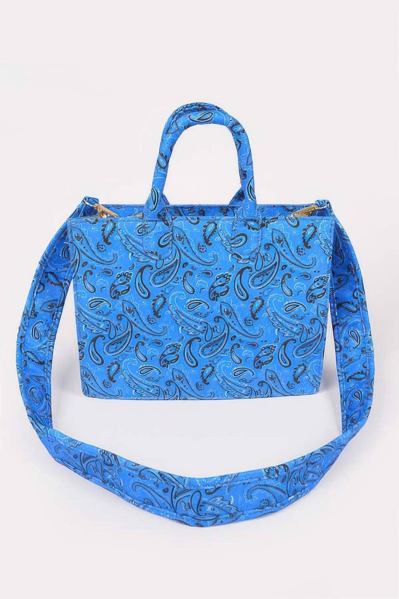 Paisley Canvas Medium Tote with Wide Strap Secondary image