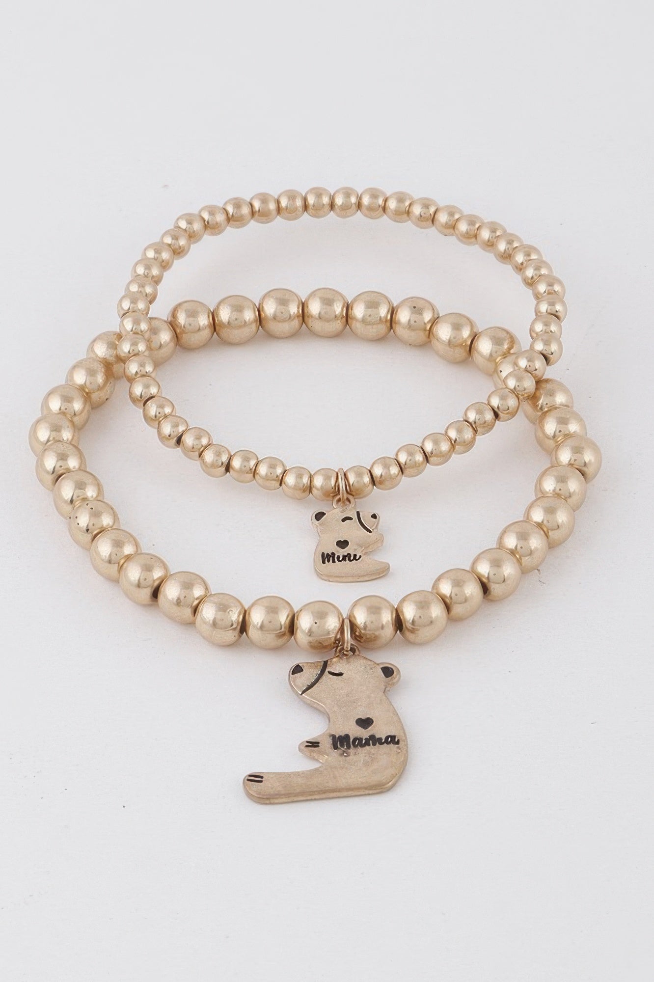 Beaded Mama Bear Charm Bracelet Secondary image