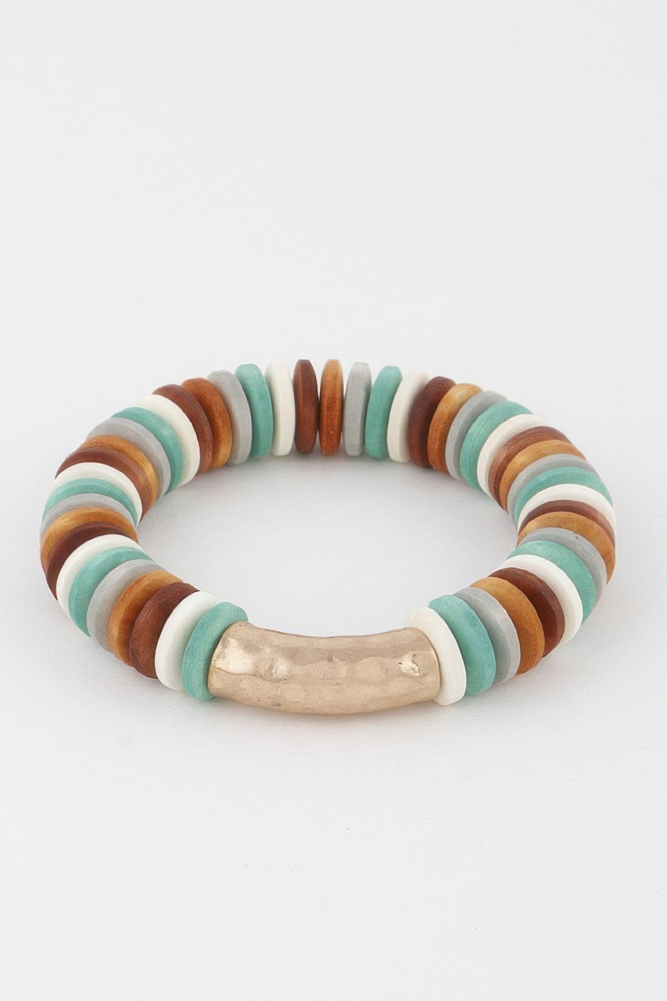 Gold Multicolor Layered Statement Bracelet Secondary image