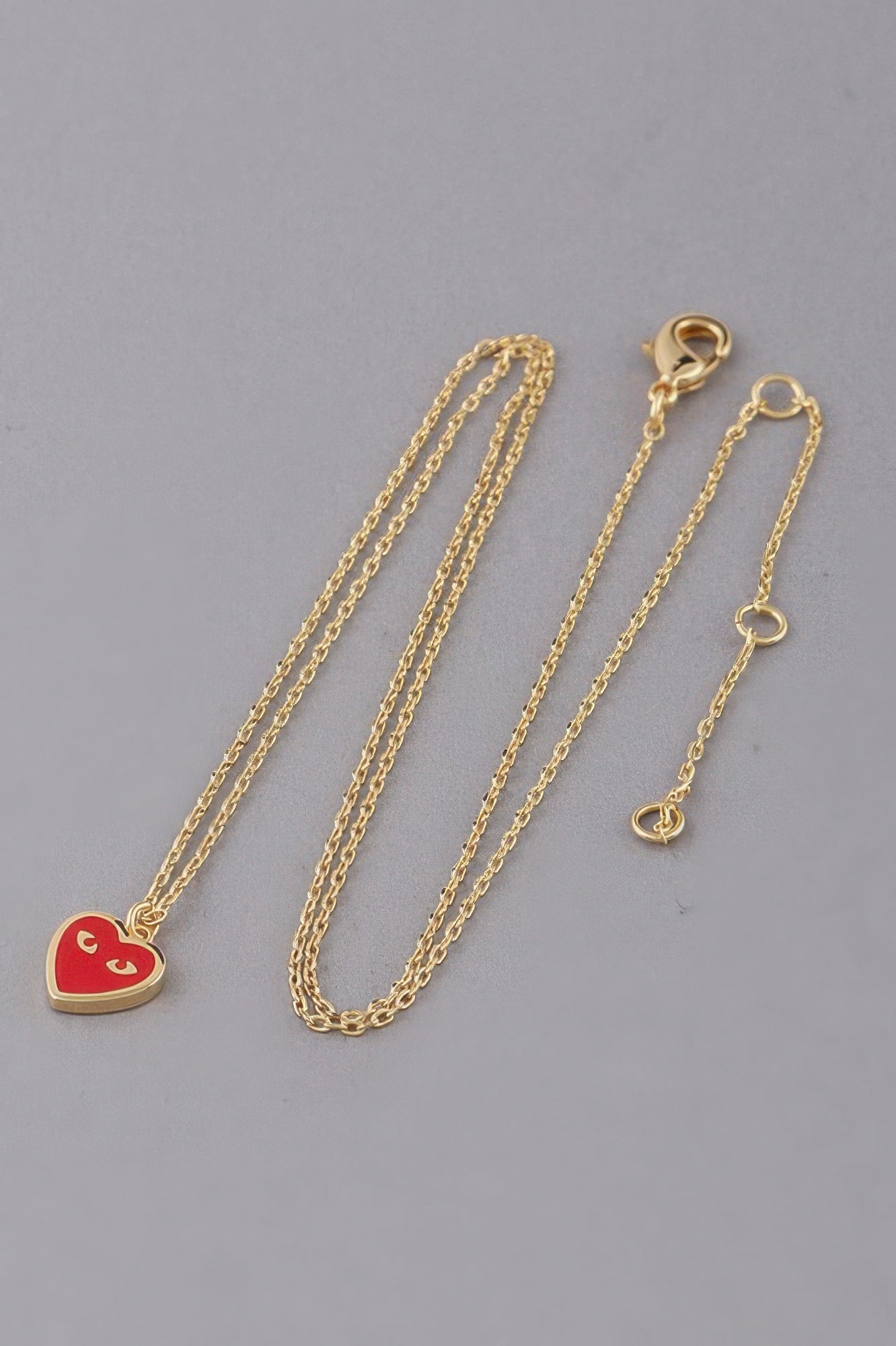 Gold Eye-Inspired Heart Pendant Necklace Secondary image