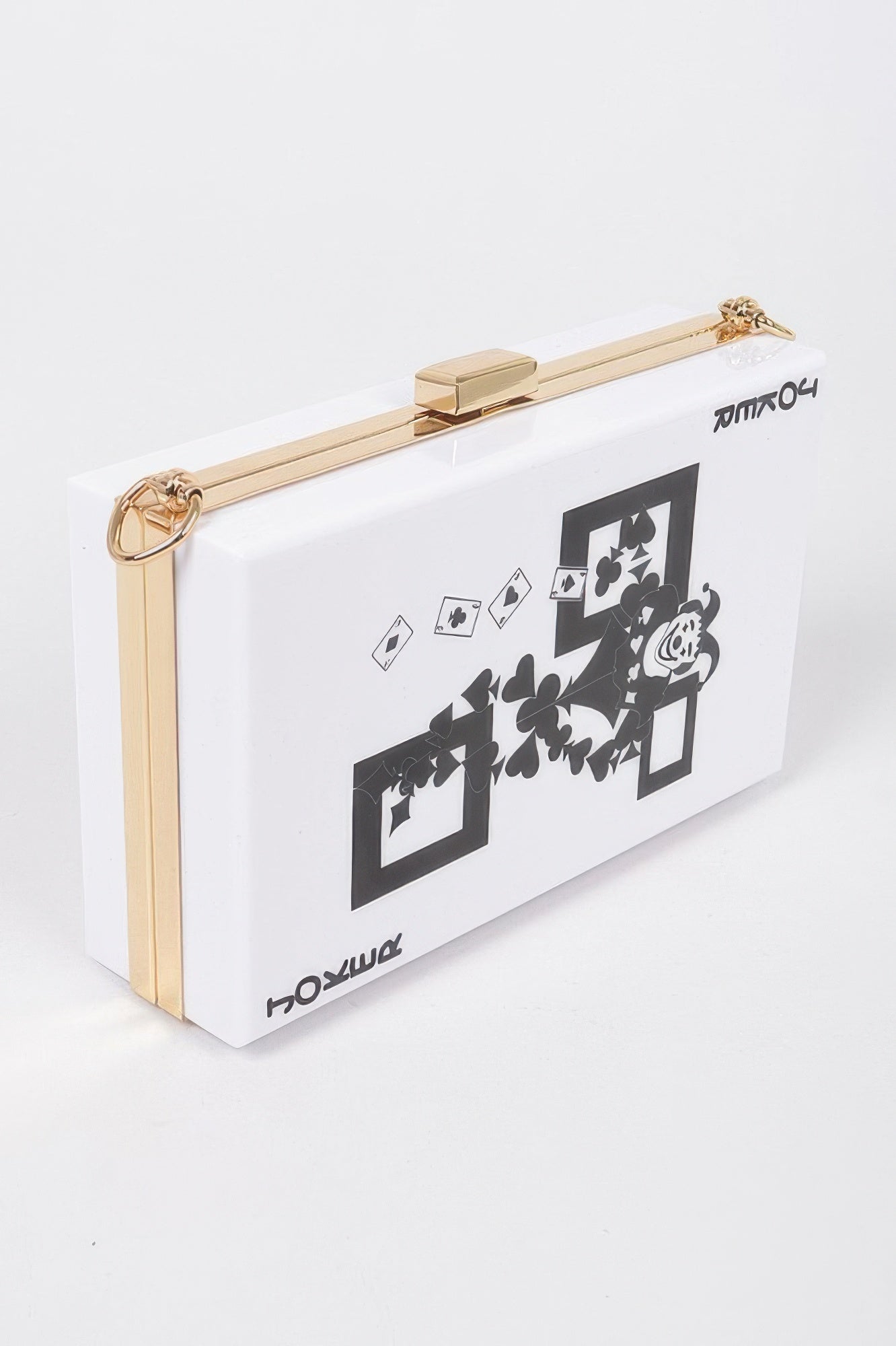 White Acrylic Joker Graphic Crossbody Bag Secondary image