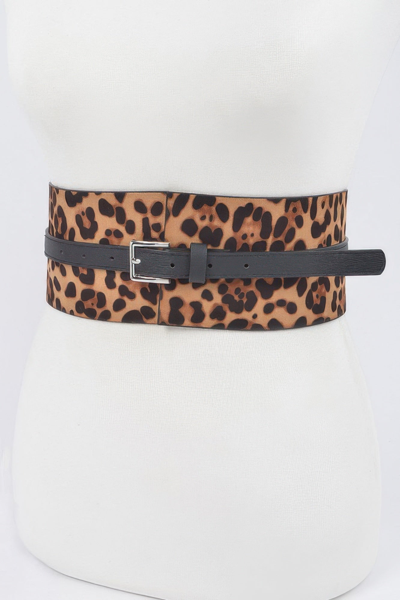 Leopard Corset-Inspired Waist Belt with Black Strap Secondary image