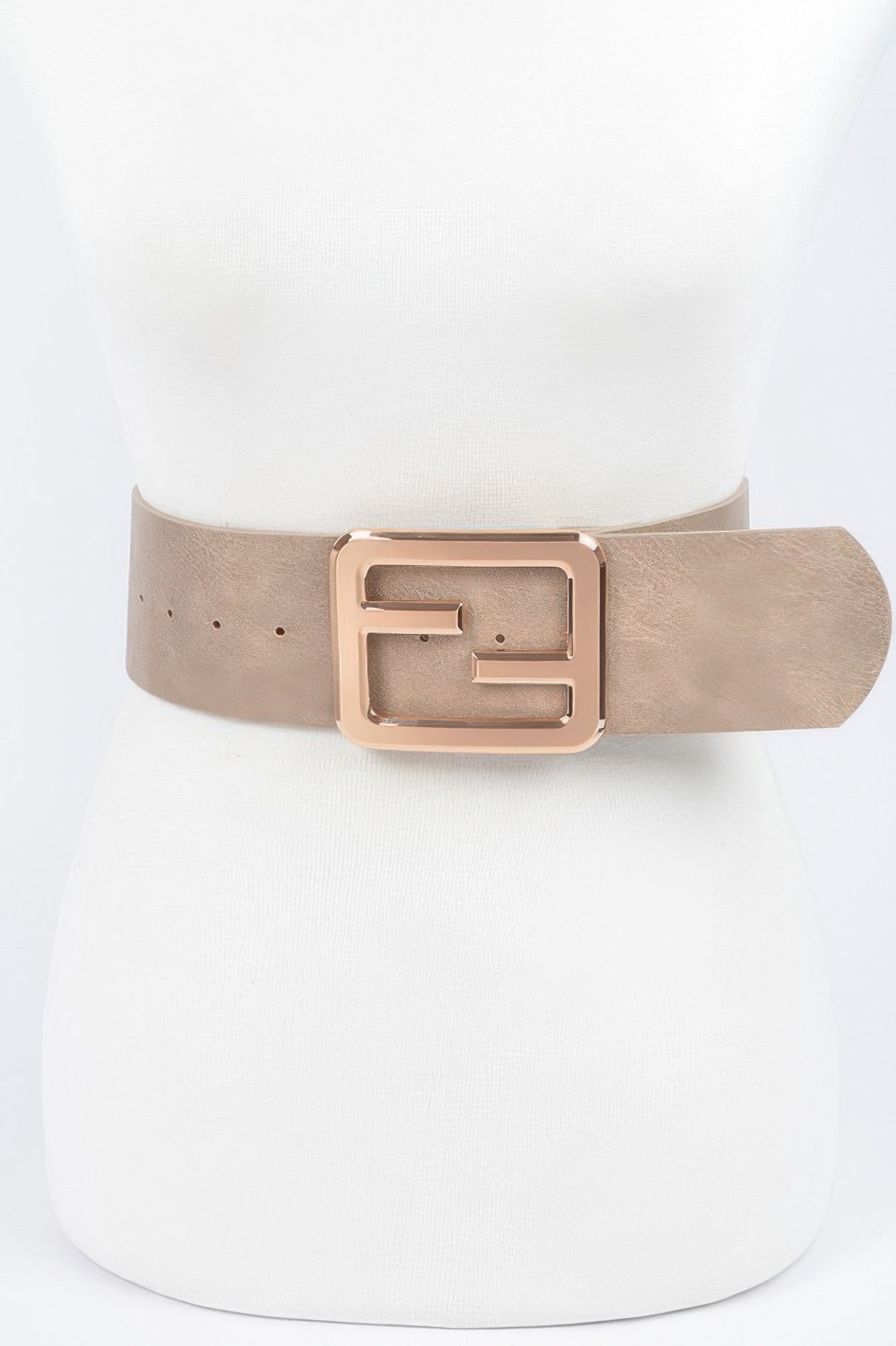 Wide Waist Belt with Statement Metal Buckle Secondary image