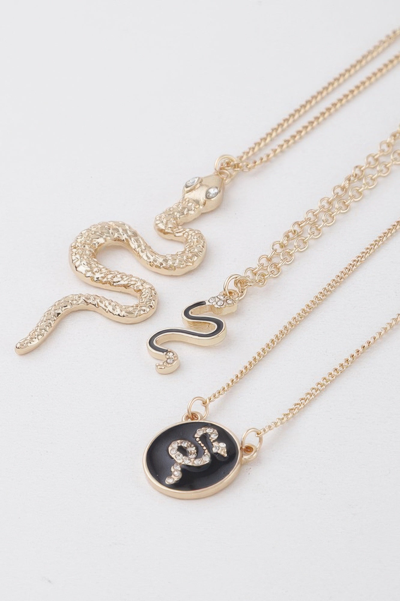 Three-Snake Pendant Statement Necklace Secondary image