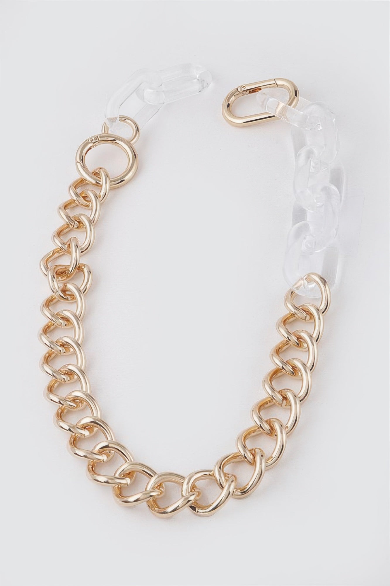Clear Accent Chunky Link Necklace Secondary image