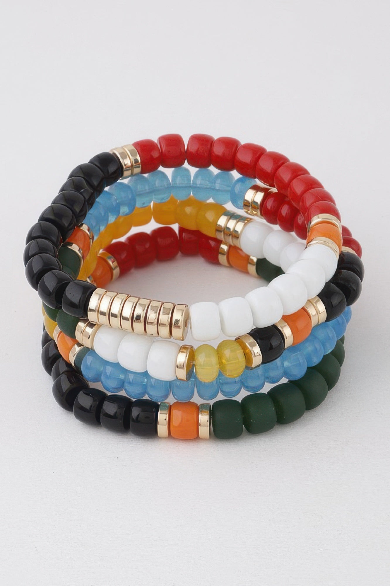 Multicolor Beaded Stretch Bracelets Secondary image