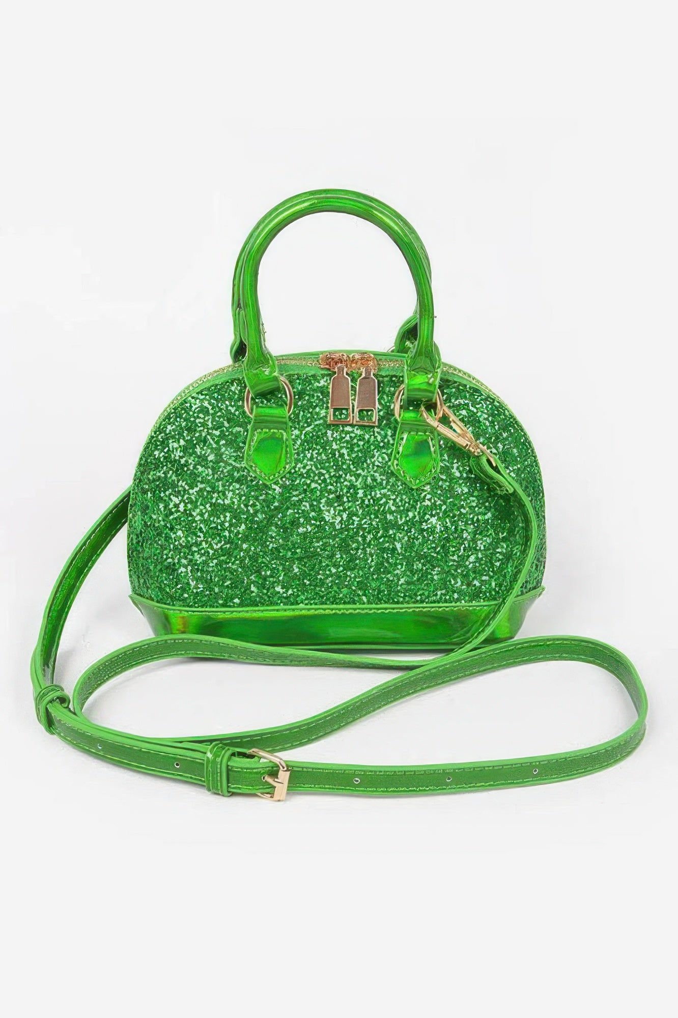 Cobalt Glitter Structured Top Handle Crossbody Bag Secondary image