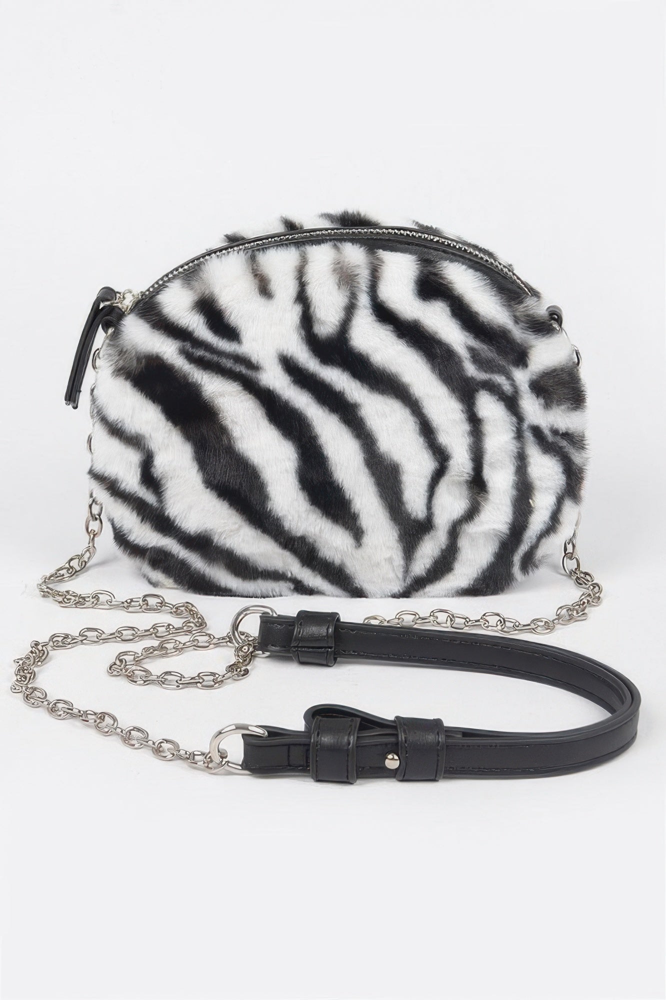 Tiger Print Faux Fur Crossbody Bag Secondary image
