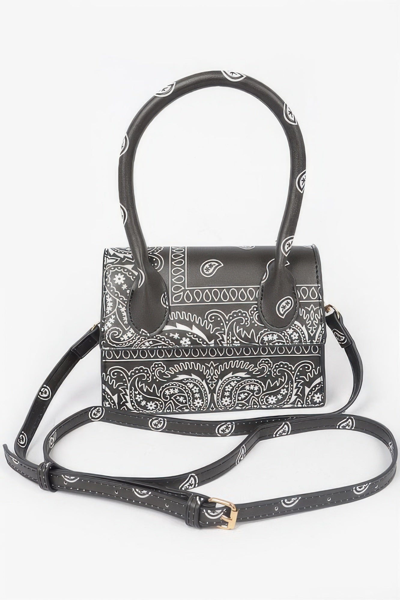 Paisley Print Handle Flap Crossbody Bag Secondary image