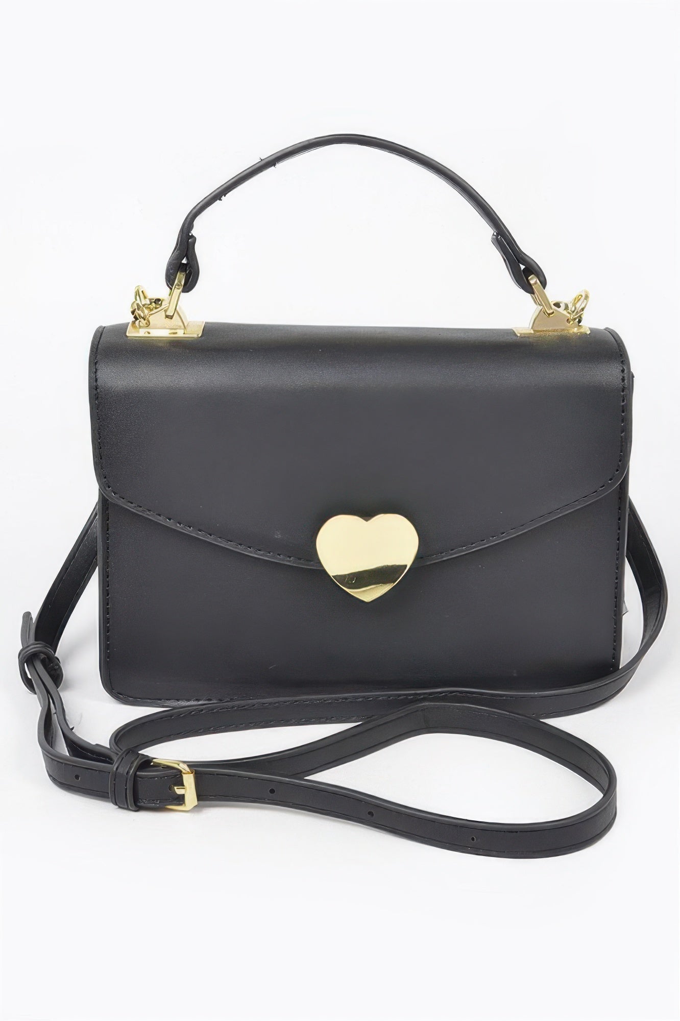 Structured Heart Clasp Top Handle Bag Secondary image