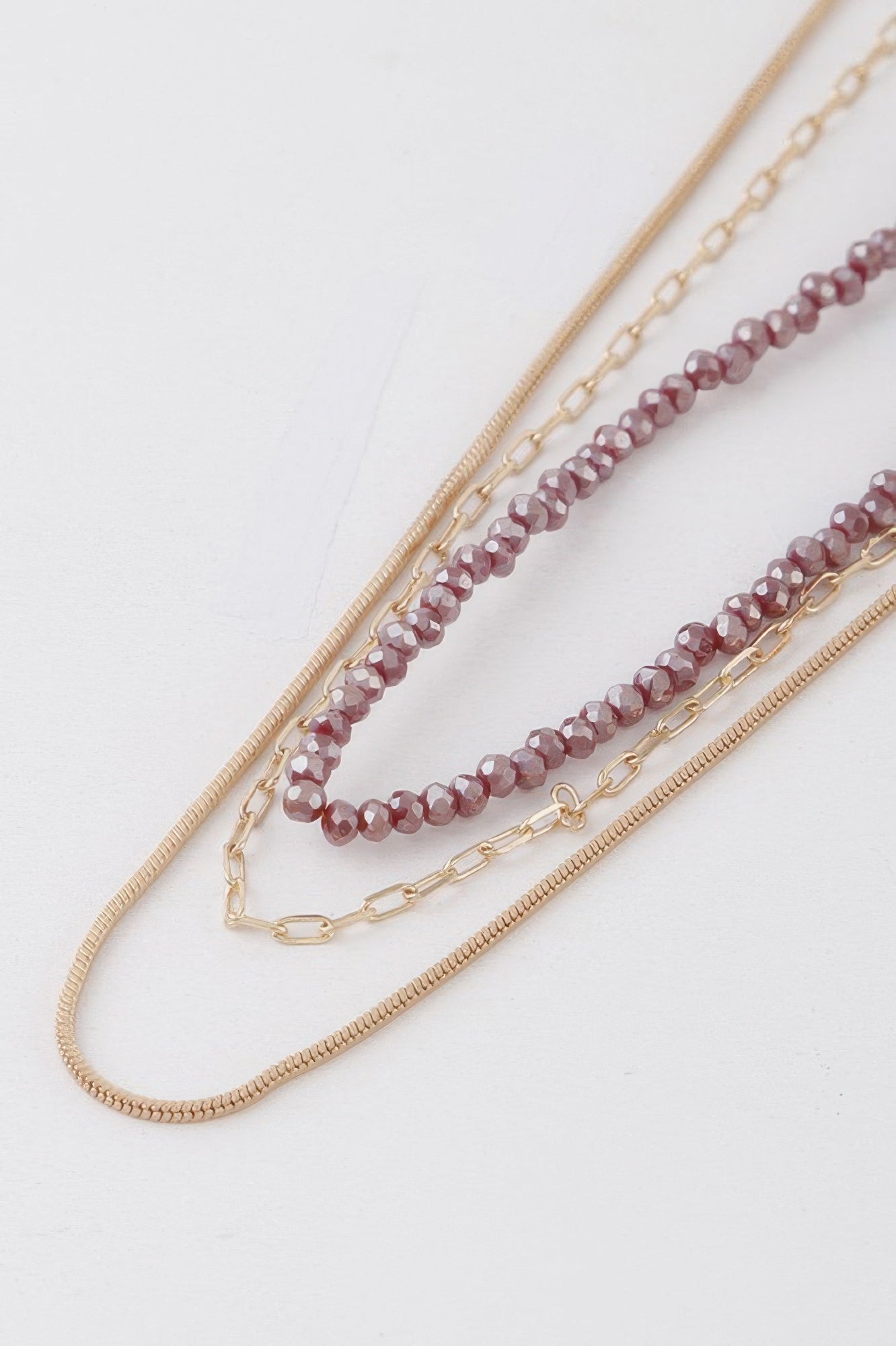Multi-Stone Link Chain Necklace Secondary image