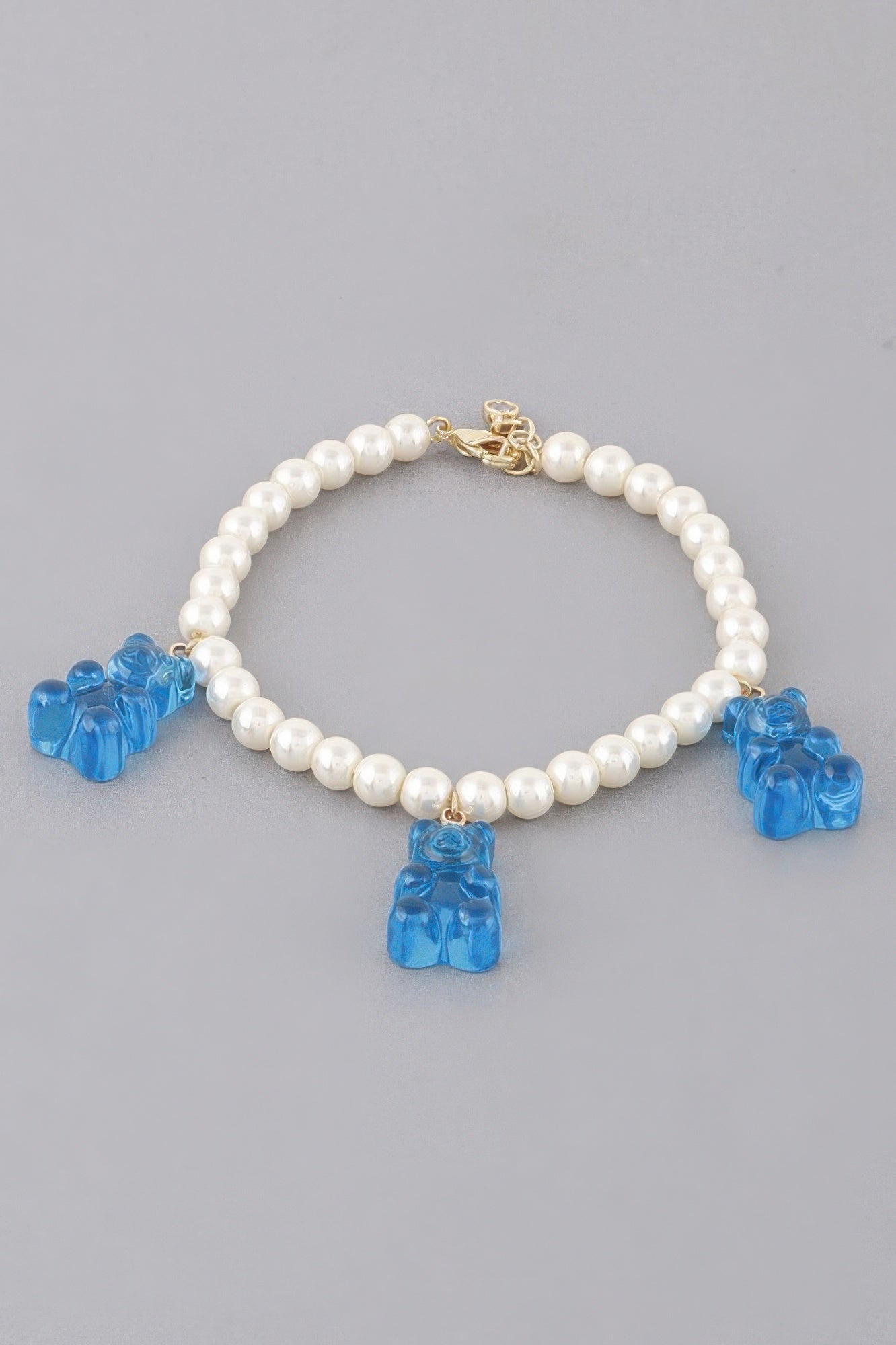 Pearl Beaded Bracelet with Gummy Bear Charms Secondary image