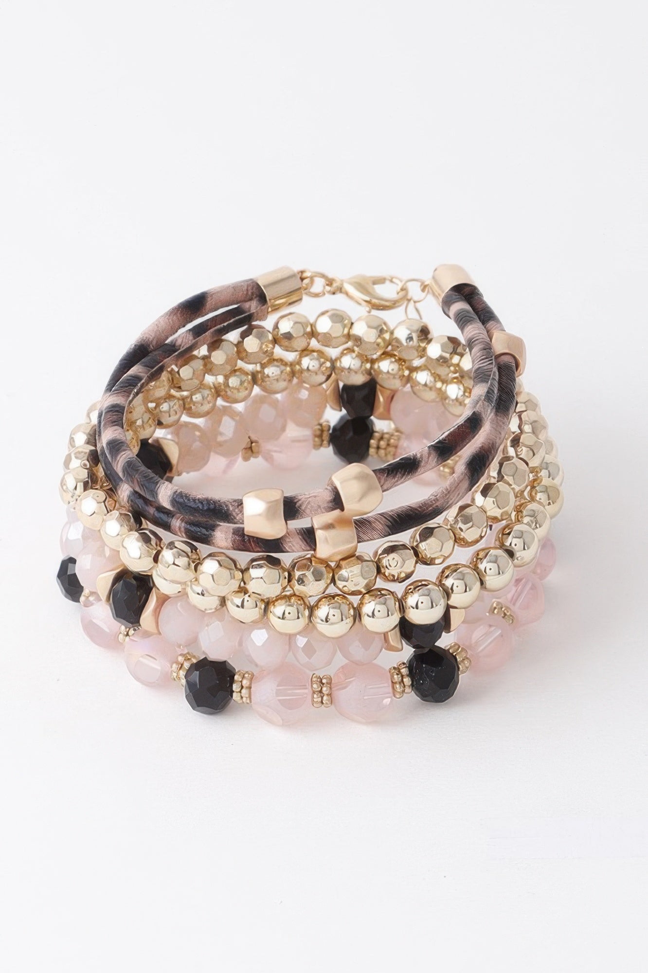 Beaded Crystal-Inspired Bracelet Stack Secondary image