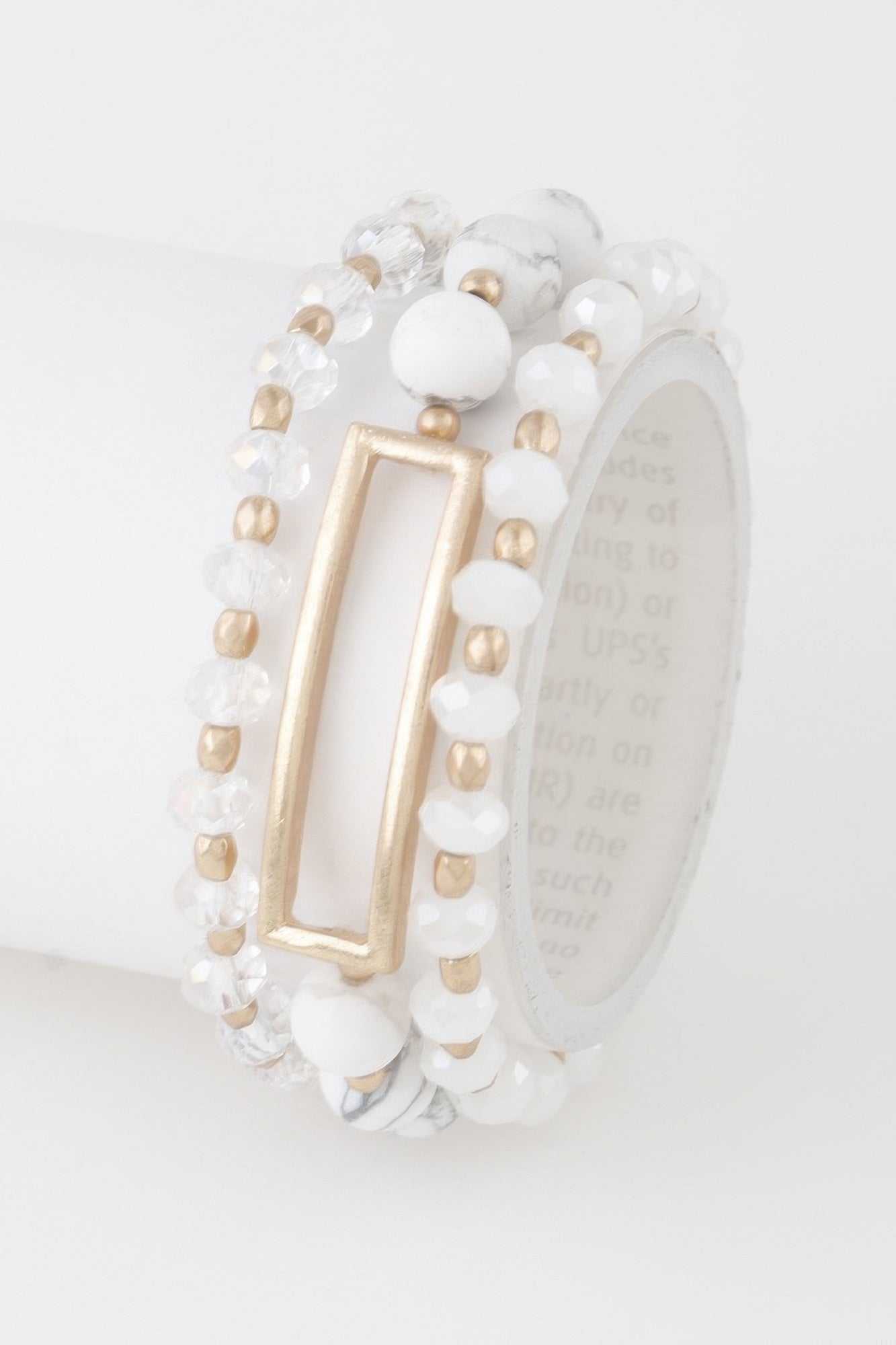 Beaded Bracelet With Rectangular Pendant Secondary image