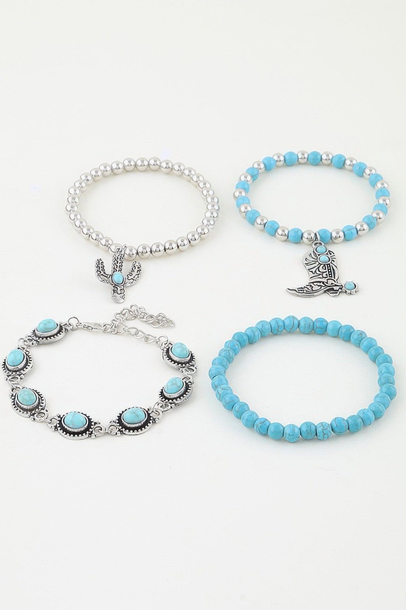 Turquoise Western Charm Layered Beaded Bracelet Secondary image