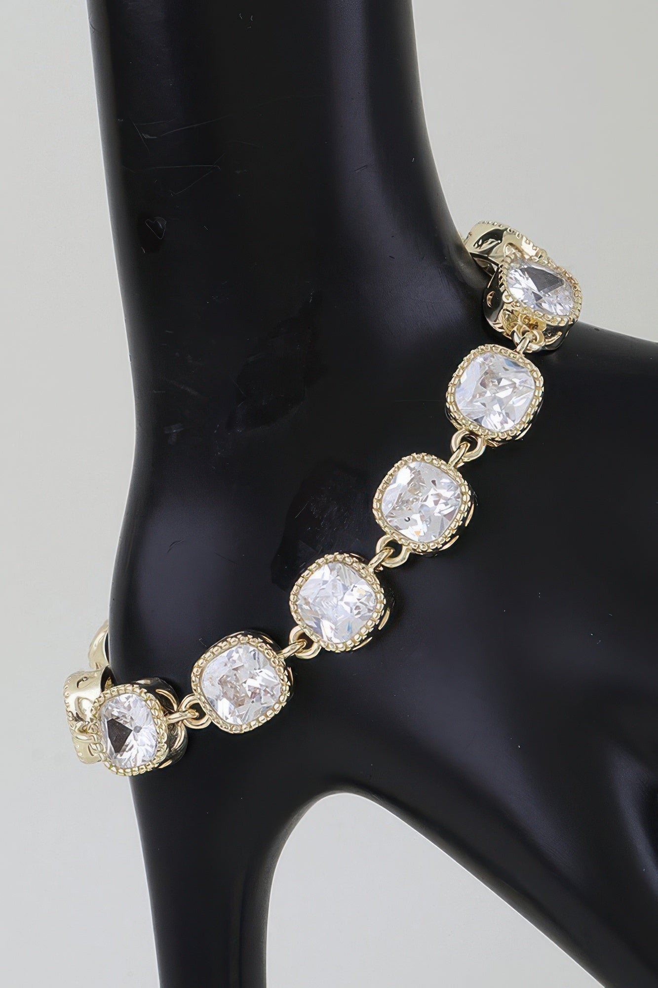 Square-Cut Cubic Zirconia Toggle Bracelet Secondary image