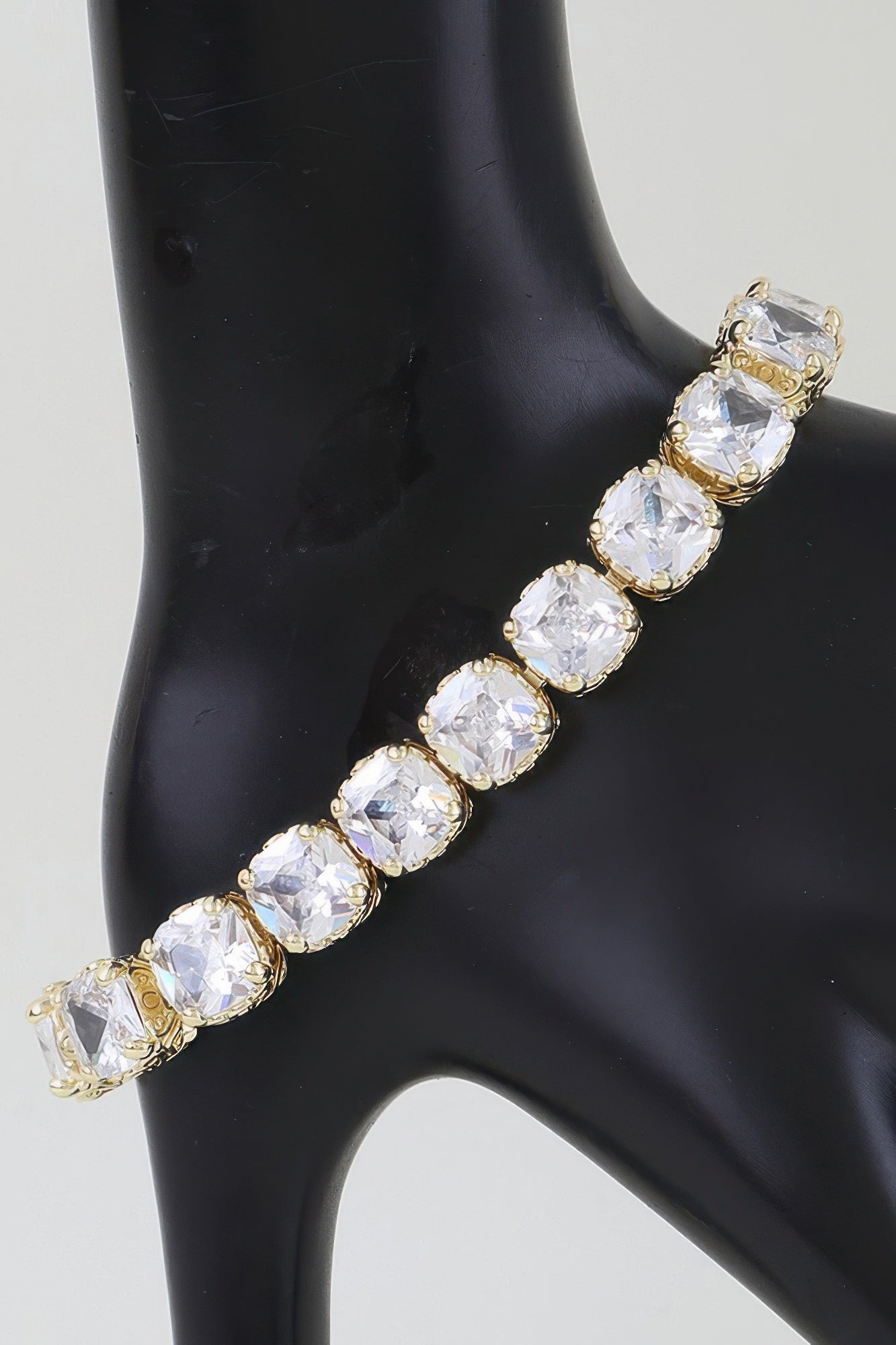 Cushion-Cut Cubic Zirconia Statement Cuff Bracelet Secondary image