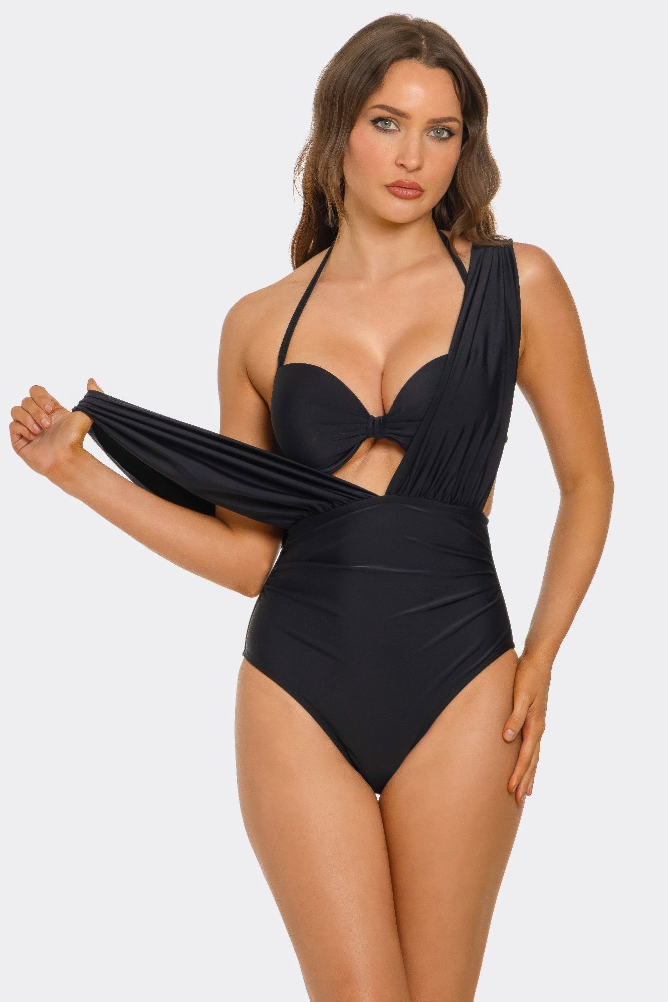 Draped Sweetheart One-Piece Swimsuit Secondary image
