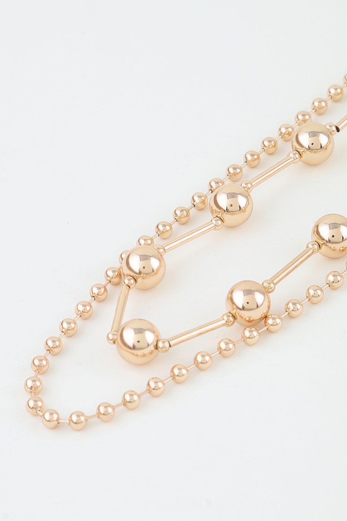 Double-Strand Beaded Bar Necklace Secondary image