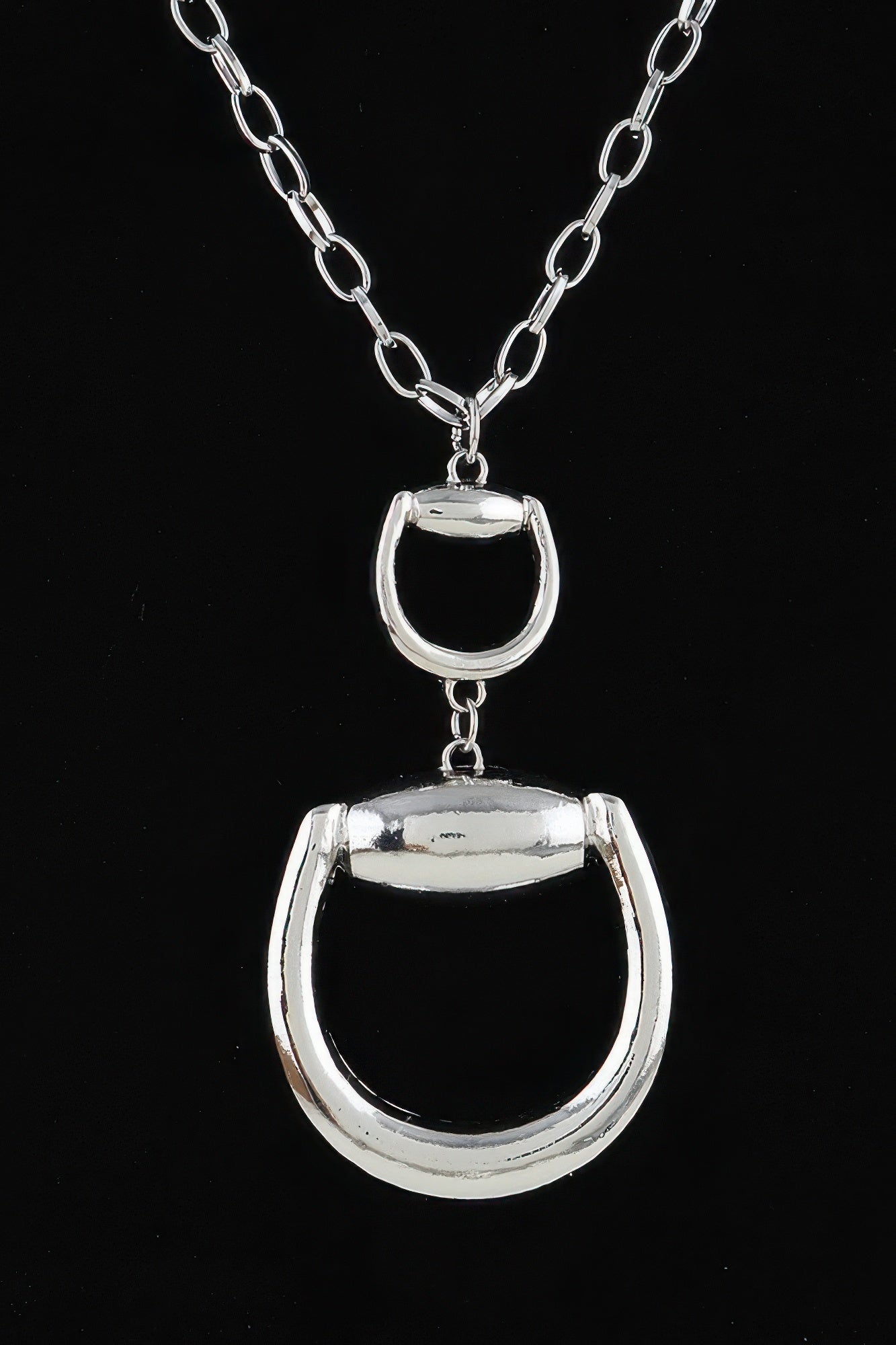 Polished Double Pendant Toggle Necklace Secondary image
