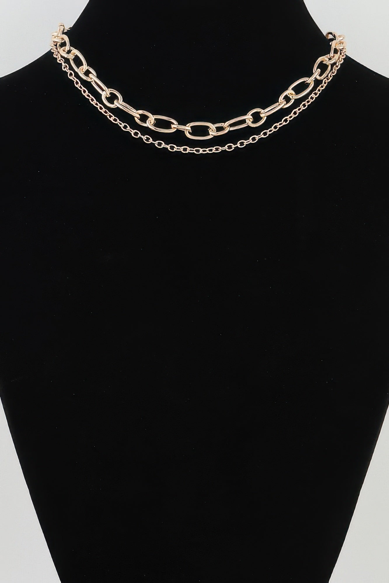 Double-Layer Polished Link Choker Necklace Secondary image