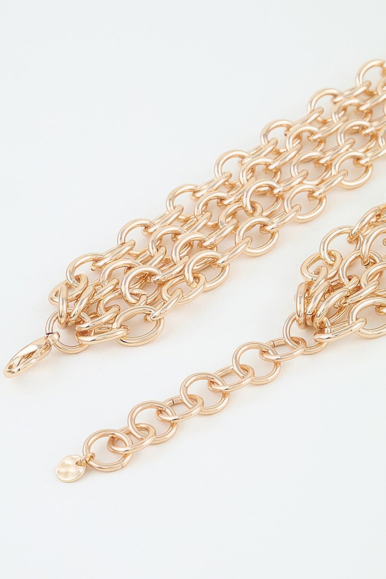 Layered Polished Oval Link Choker Necklace Secondary image