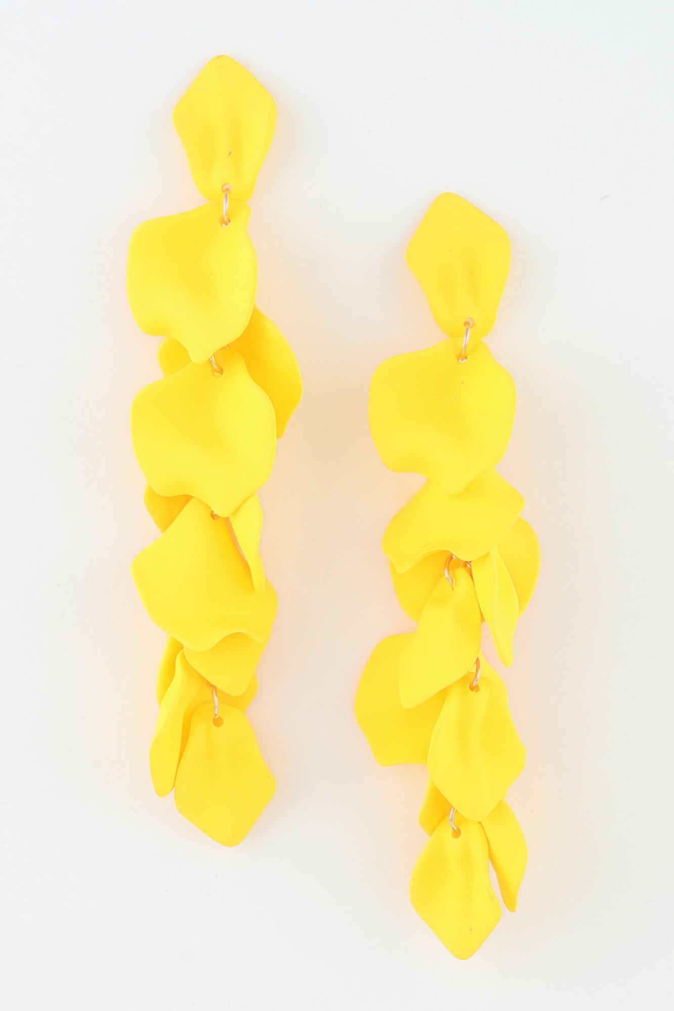 Cascading Petal Flower Drop Earrings Secondary image