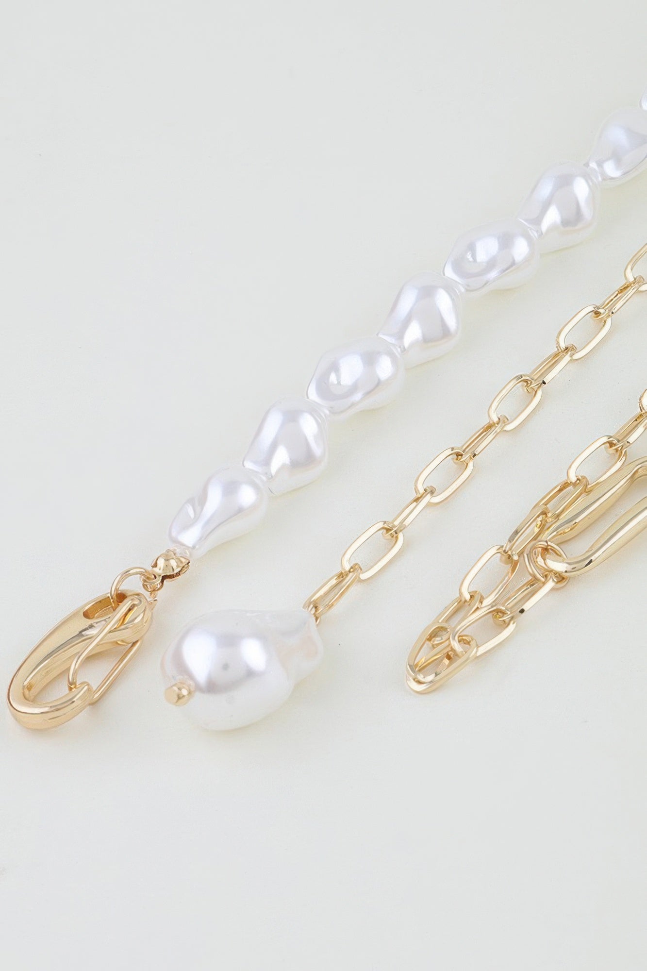 Layered Bead and Paperclip Chain Statement Necklace Secondary image