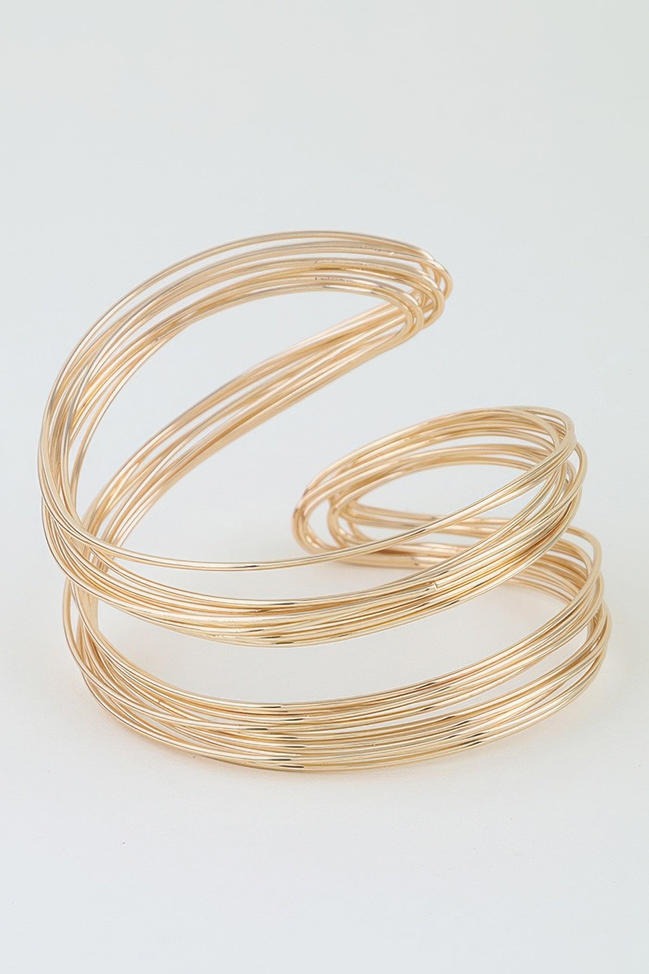 Multi-Wire Spiral Open Cuff Bracelet Secondary image