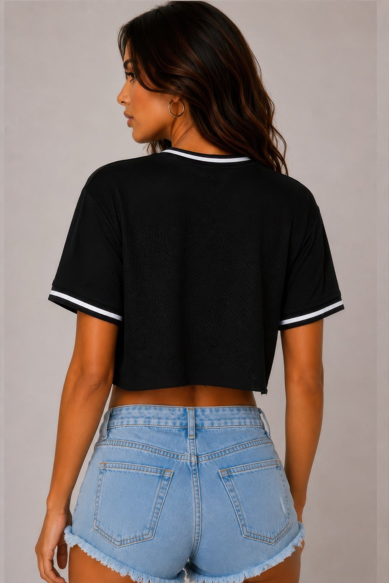 Mexico Graphic Mesh Crop Top Secondary image