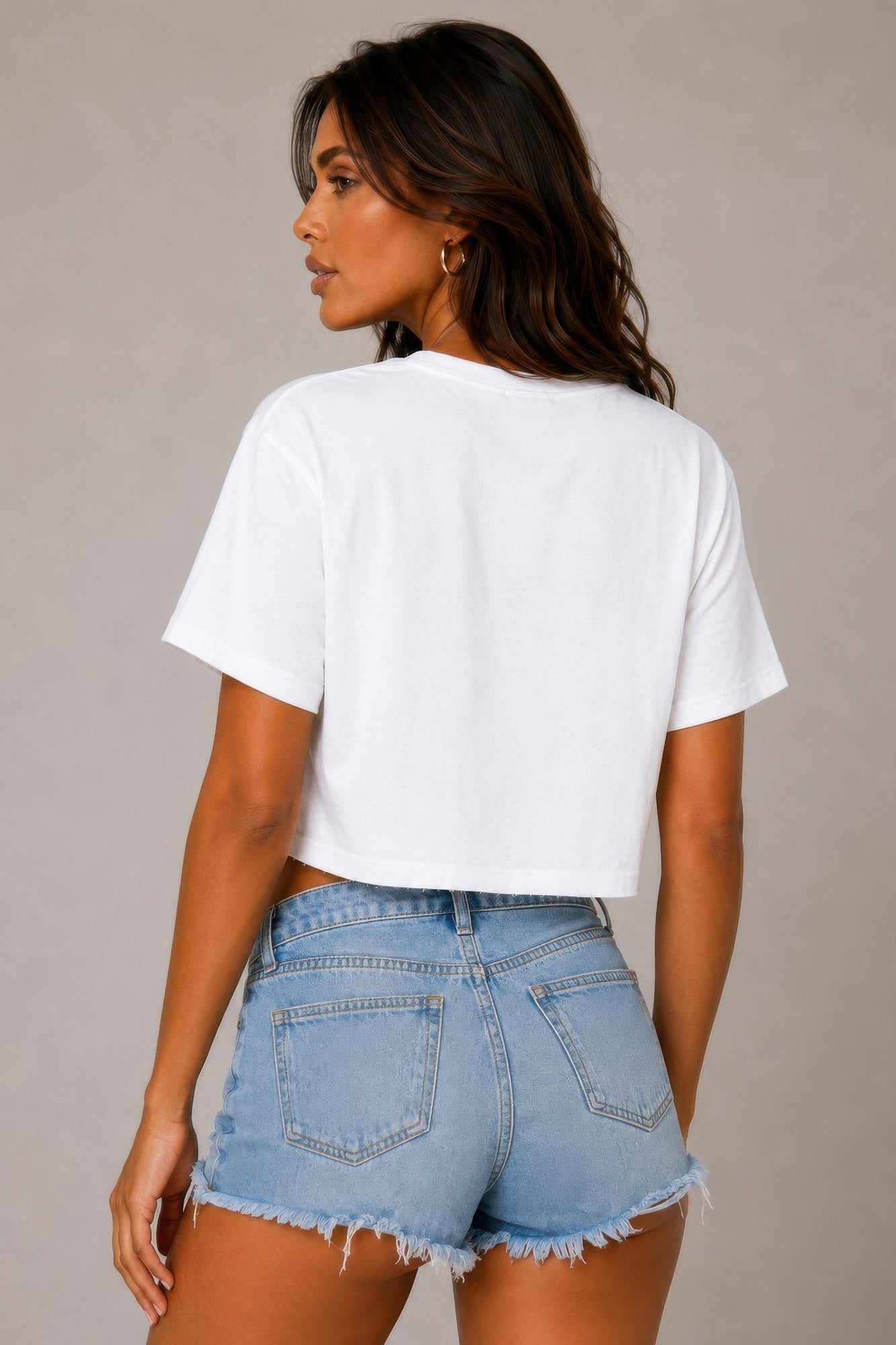 USA Graphic Cropped Cotton T-Shirt Secondary image
