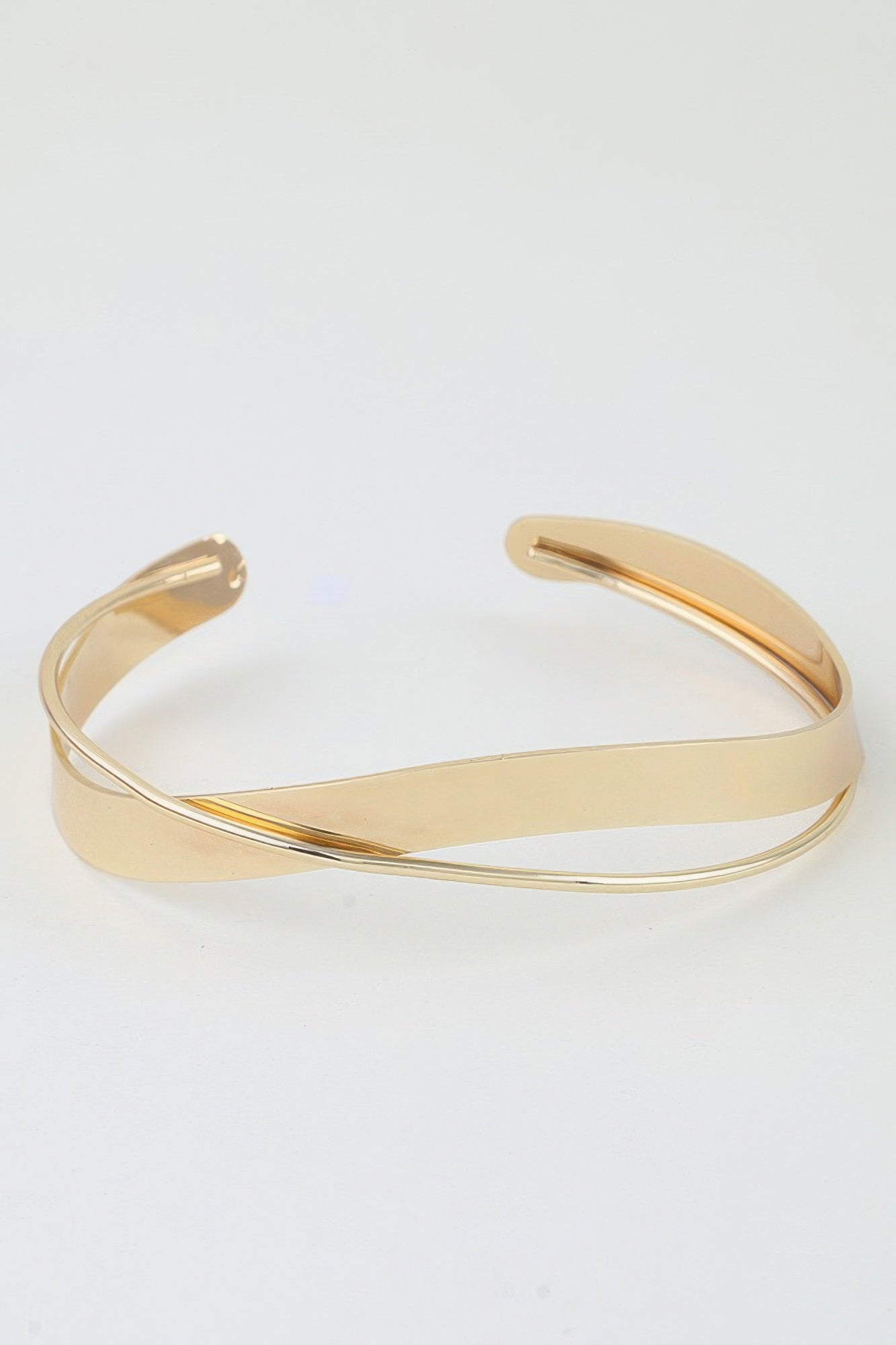 Gold Open Crisscross Arm Cuff Secondary image