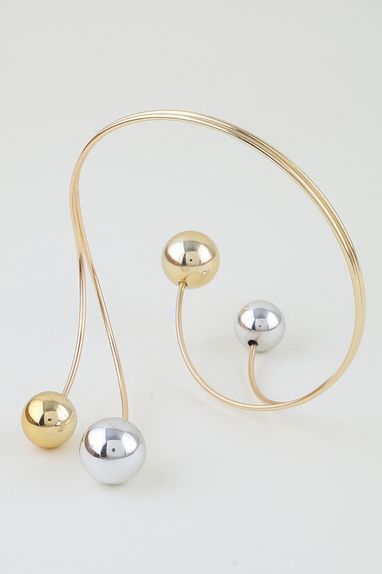 Two-Tone Spiral Beaded Arm Cuff Secondary image