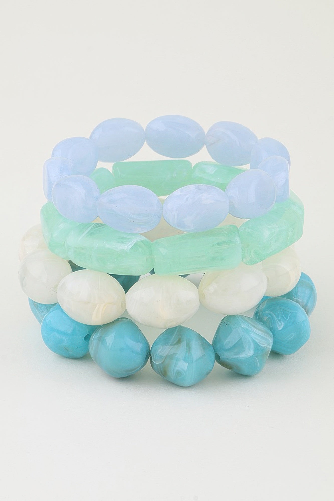 Irregular Marble-Inspired Beaded Bracelet Secondary image