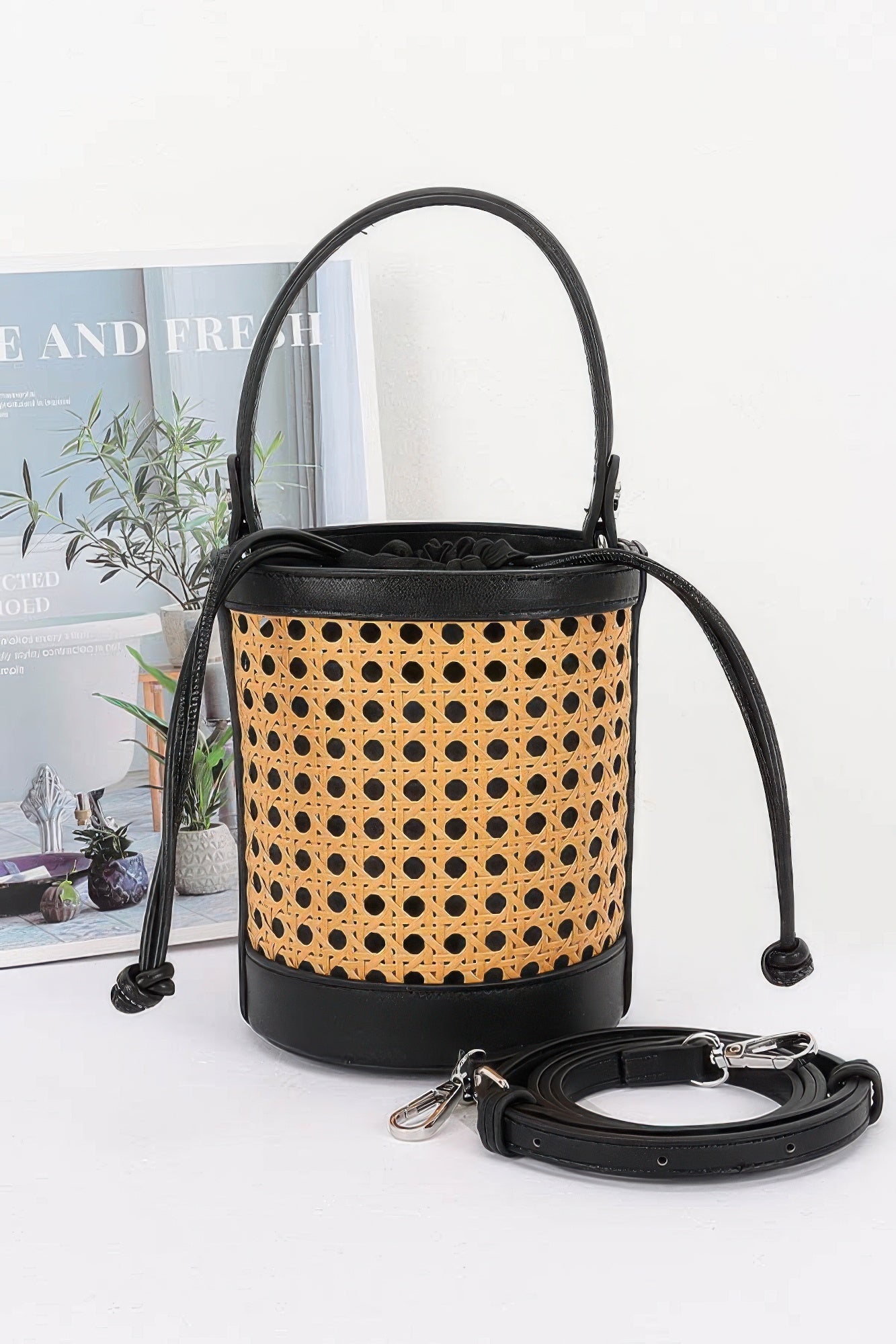 Braided Lattice Tube Crossbody Bag Secondary image