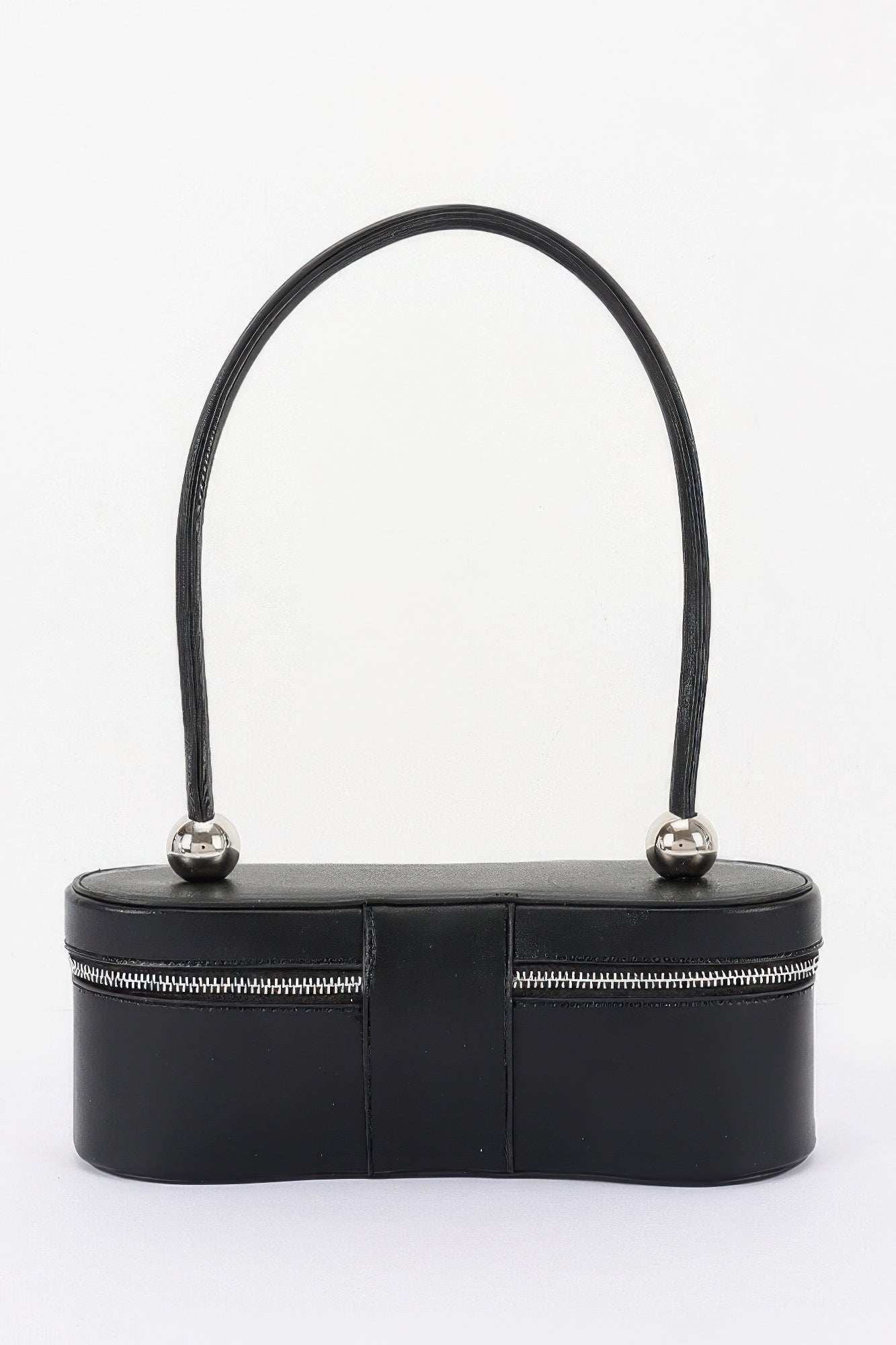 Structured Vegan Leather Shoulder Bag with Zipper Secondary image