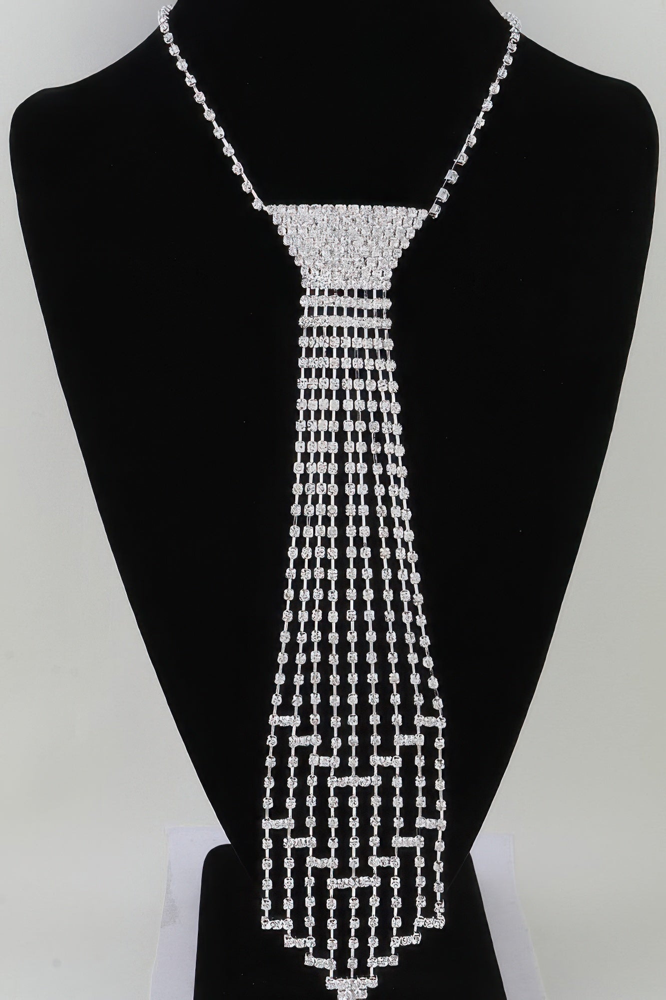 Crystal Tie-Drop Bib Necklace Secondary image